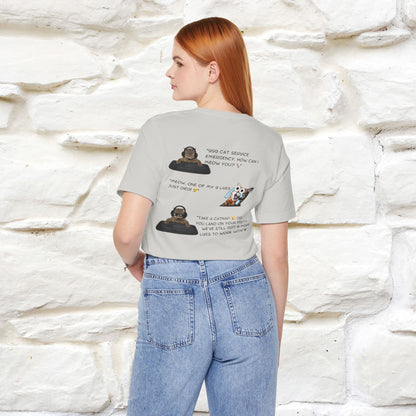 ''911 Emergency'' | Front & Back Design | Cat T-Shirt | Nunu&Miao Studio - Nunu&Miao Studio