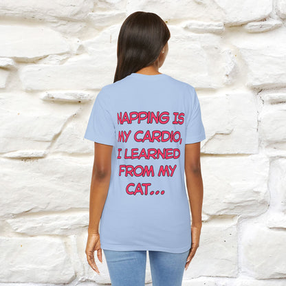 "Napping Is My Cardio, I Learned From My Cat…" Funny Cat T-shirt | Nunu&Miao Studio - Nunu&Miao Studio