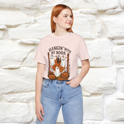 "Hanging With My Boos" Halloween Cat T-shirt |Nunu&Miao Studio - Nunu&Miao Studio