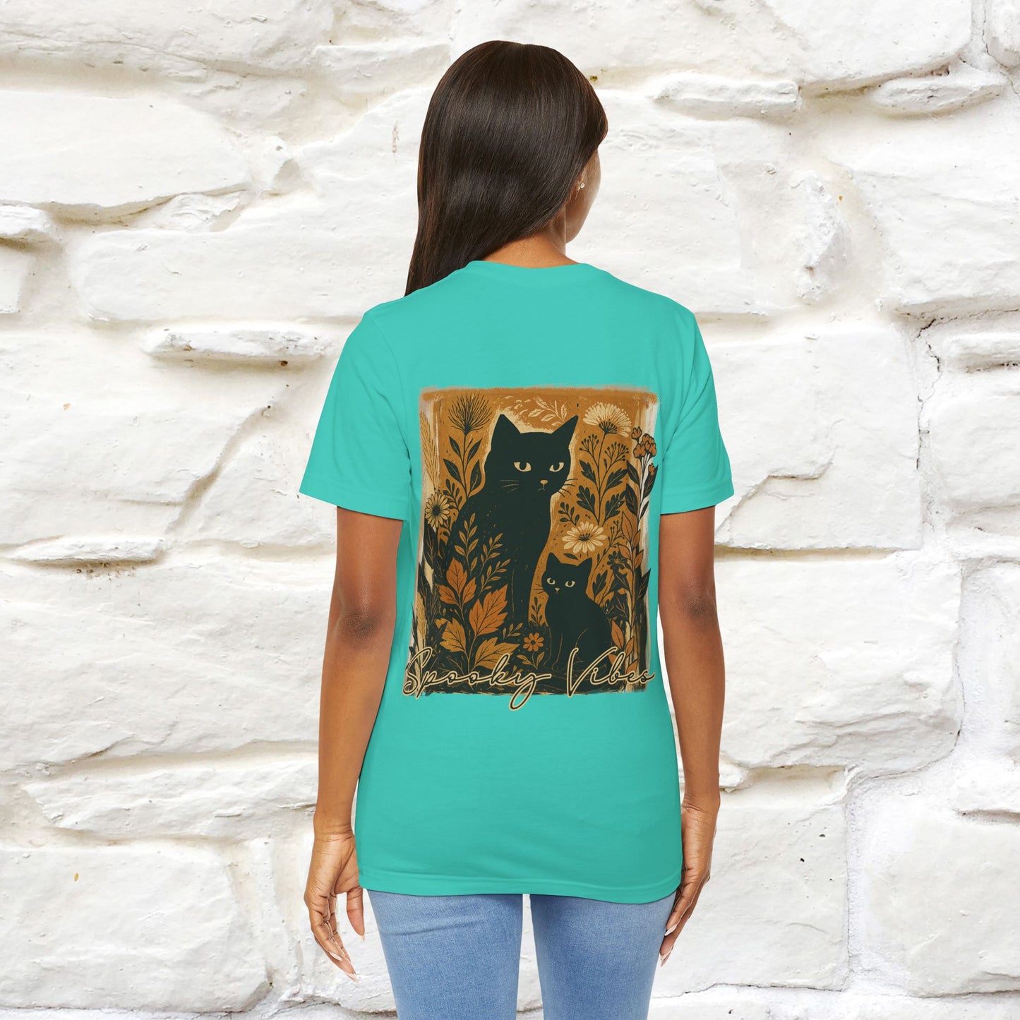 "Spooky Vibes" Cat T-shirt |Nunu&Miao Studio - Nunu&Miao Studio