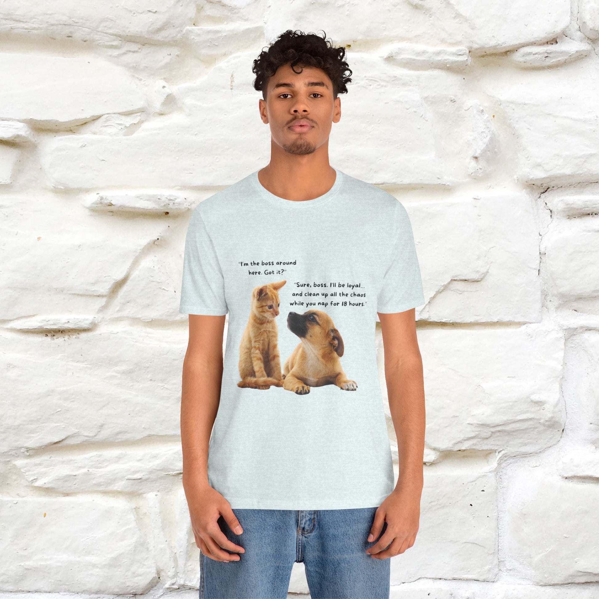 ''I am The Boss Here'' Funny Cat T-shirt for Men and Women  100% Cotton* - Nunu&Miao Studio