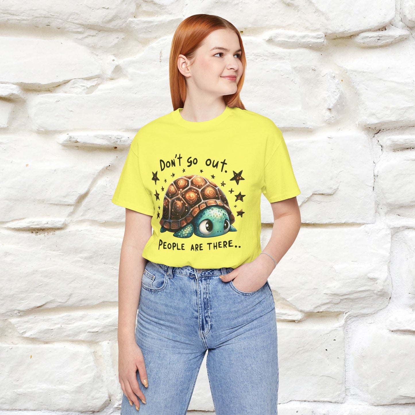 "Don't Go Out ..People Are There." |Funny T-Shirt | Nunu&Miao Studio - Nunu&Miao Studio