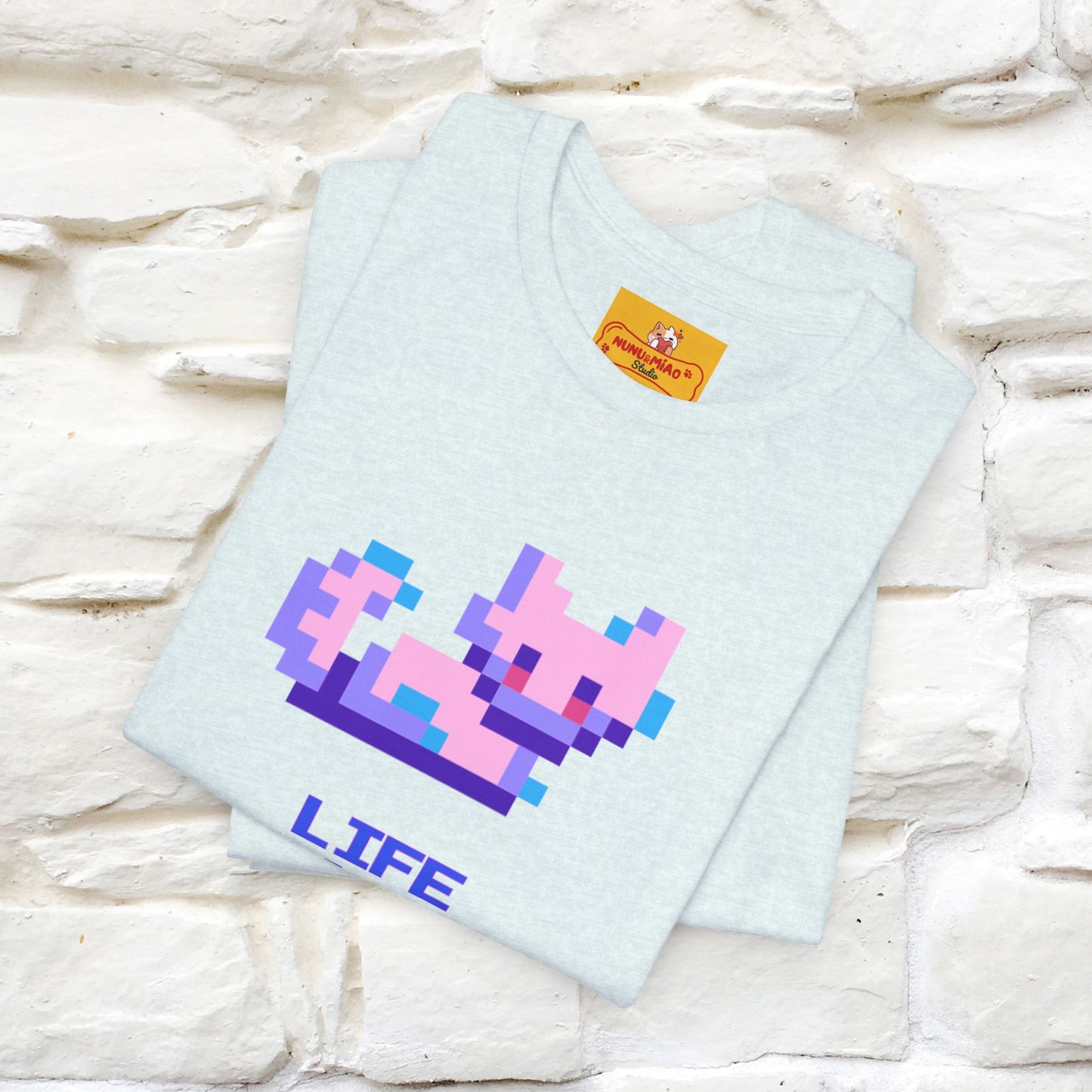 "Life Is A Game, I Am Just Here Fo The Cheat Code"  Cat T-Shirt | Nunu&Miao Studio - Nunu&Miao Studio