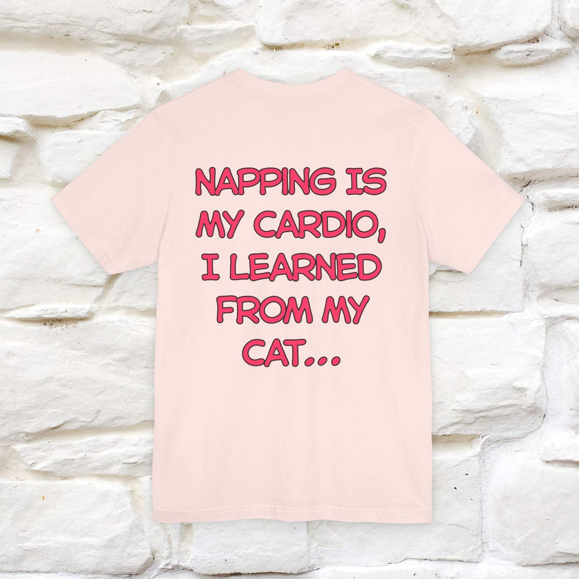 "Napping Is My Cardio, I Learned From My Cat…" Funny Cat T-shirt | Nunu&Miao Studio - Nunu&Miao Studio