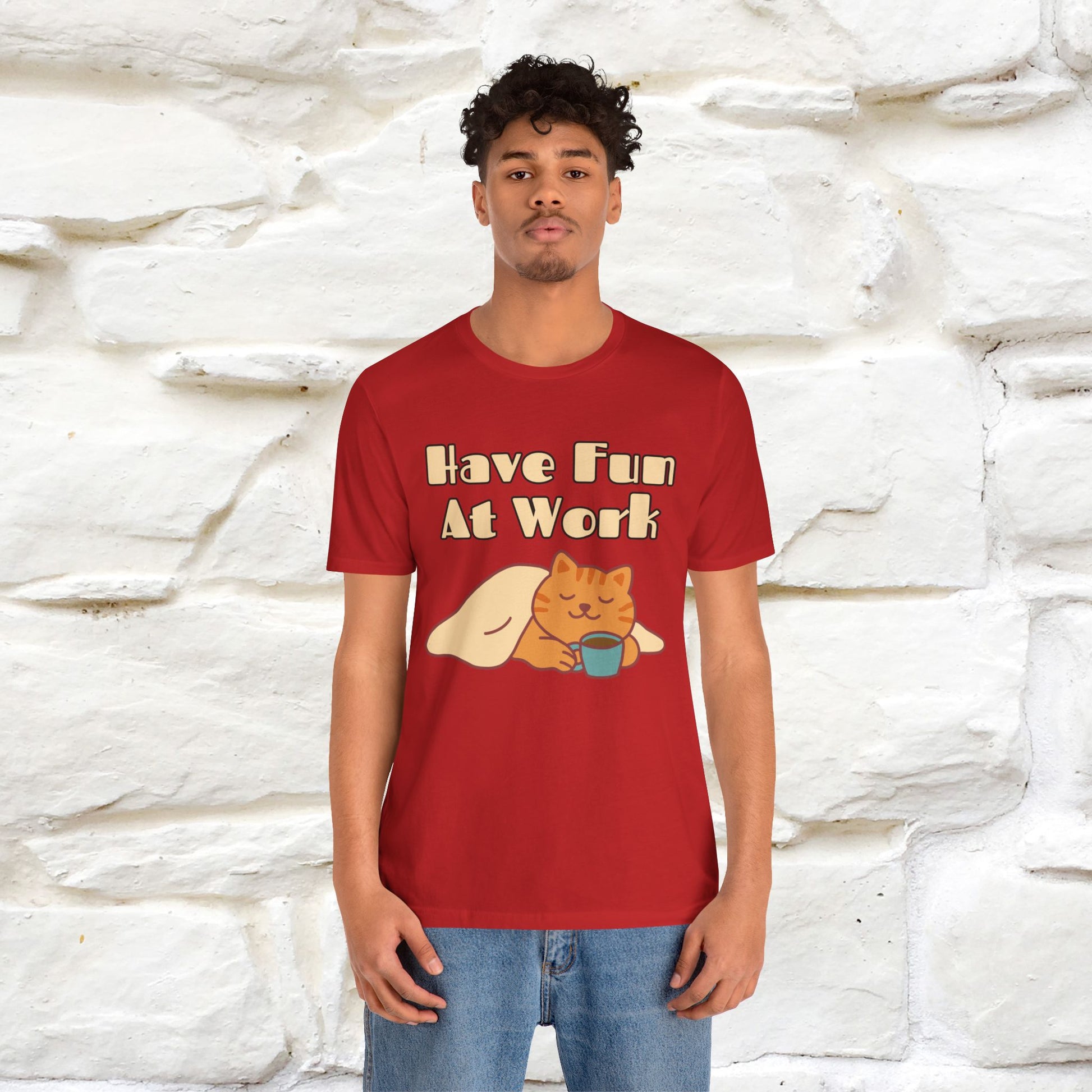 "Have Fun At Work" Cat T-shirt |Nunu&Miao Studio - Nunu&Miao Studio