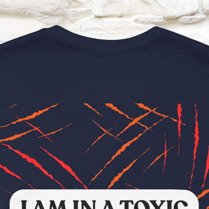 "“I Am in a Toxic Relationship"  Funny Cat T-Shirt | Front & Back Design | Nunu&Miao Studio