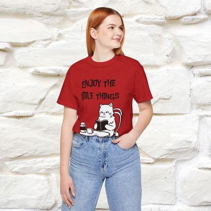 "Enjoy The Little Things." Cat T-Shirt | Nunu&Miao Studio
