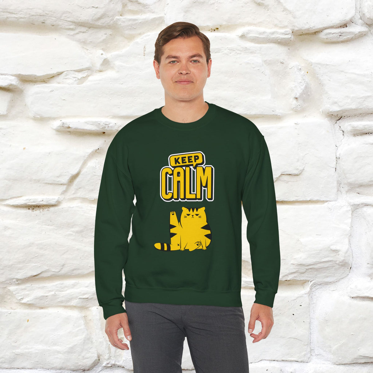 "Keep Calm'' |Cat Sweatshirt | Nunu&Miao Studio