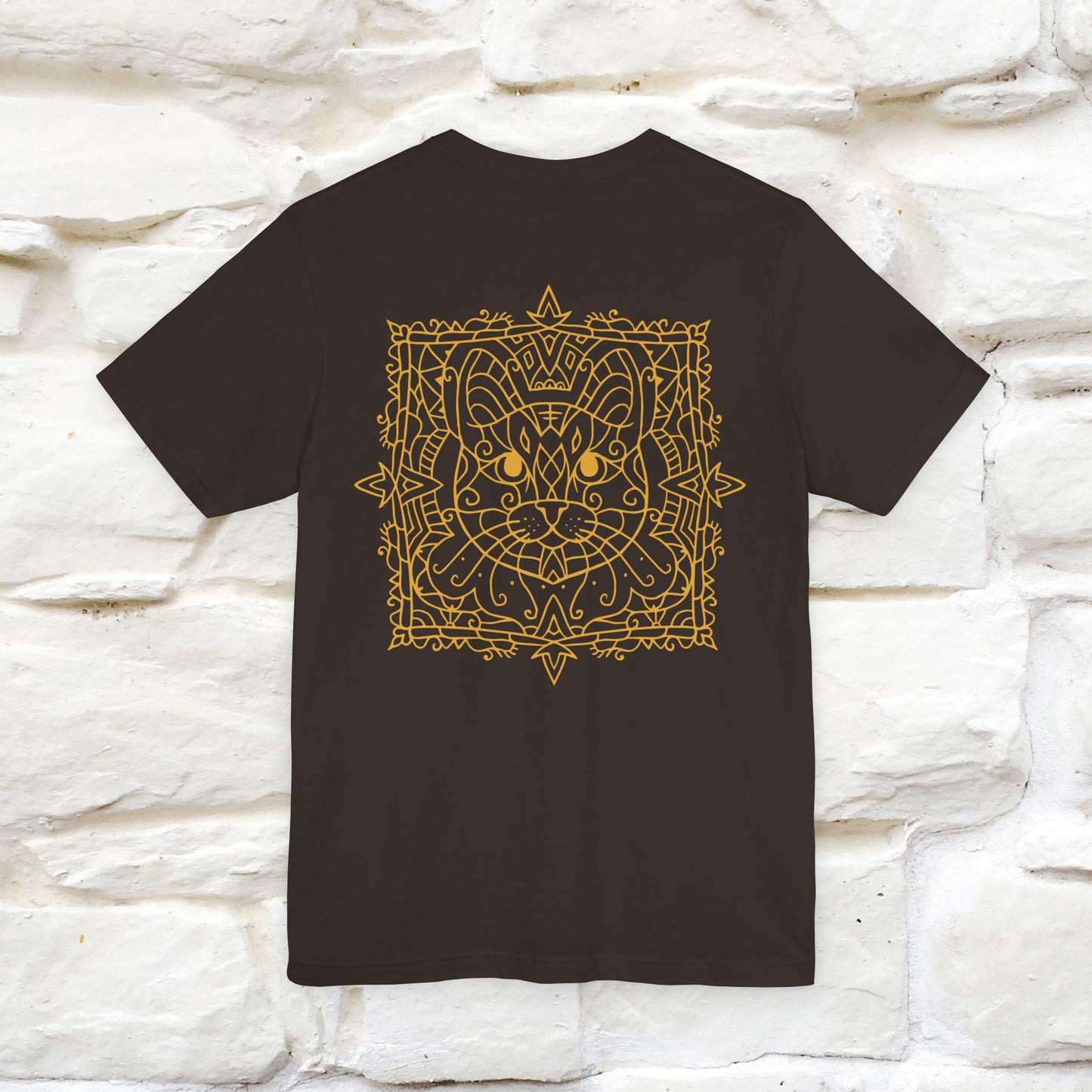"Mandala Cat'' Cat T-Shirt Front and Back Design | Nunu&Miao Studio - Nunu&Miao Studio