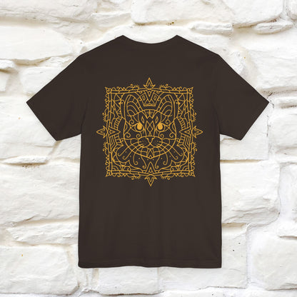 "Mandala Cat'' Cat T-Shirt Front and Back Design | Nunu&Miao Studio - Nunu&Miao Studio