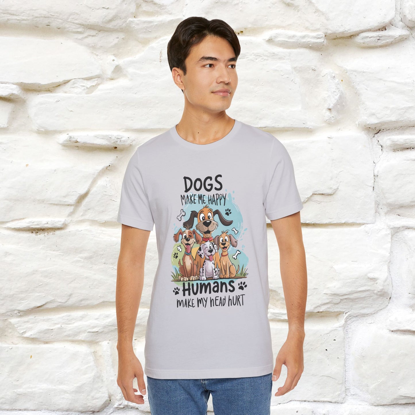 " Dogs Make Me Happy ..."  T-shirt |Nunu&Miao Studio - Nunu&Miao Studio