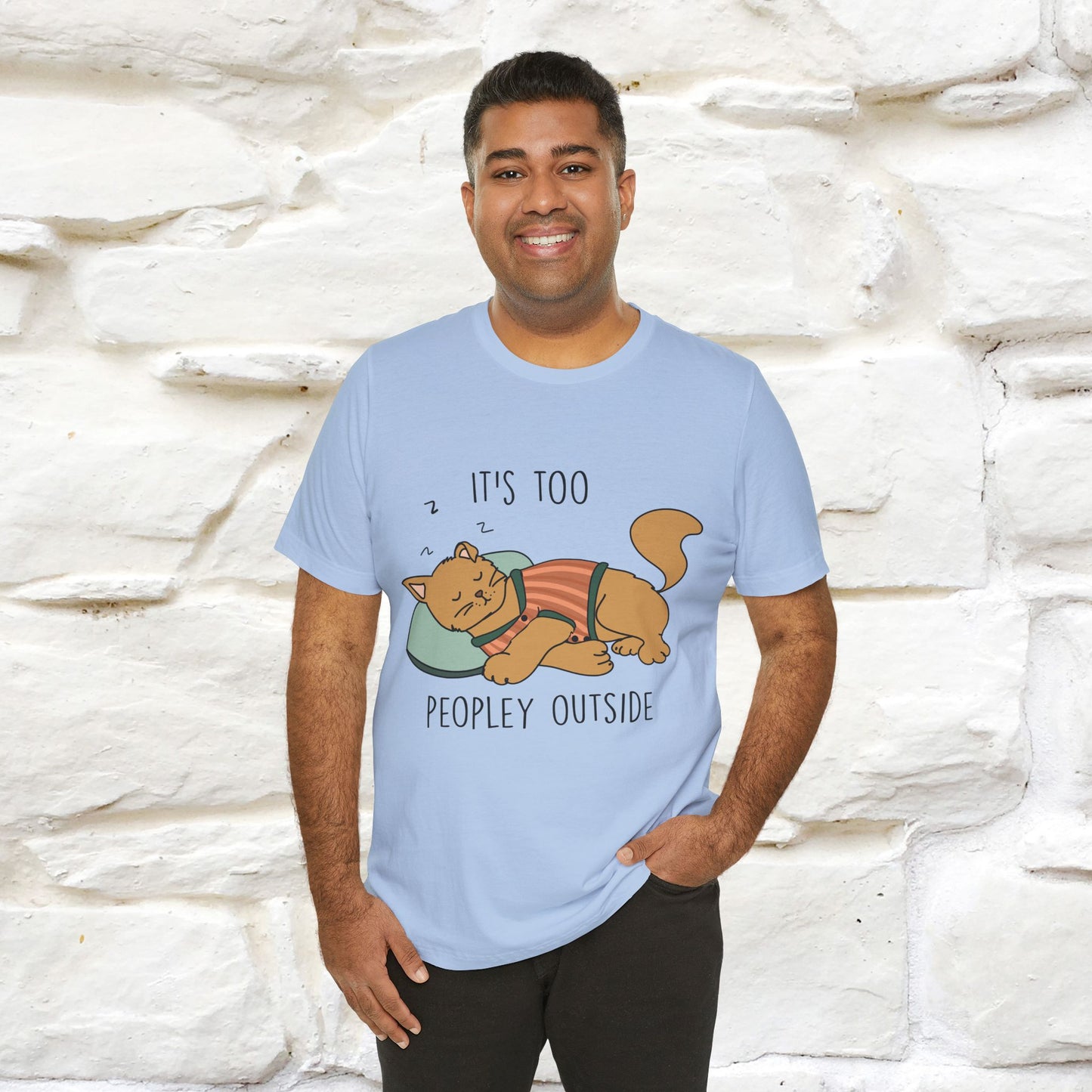 ''It’s Too Peopley Outside'' | Funny Cat T-Shirt | Nunu&Miao Studio - Nunu&Miao Studio