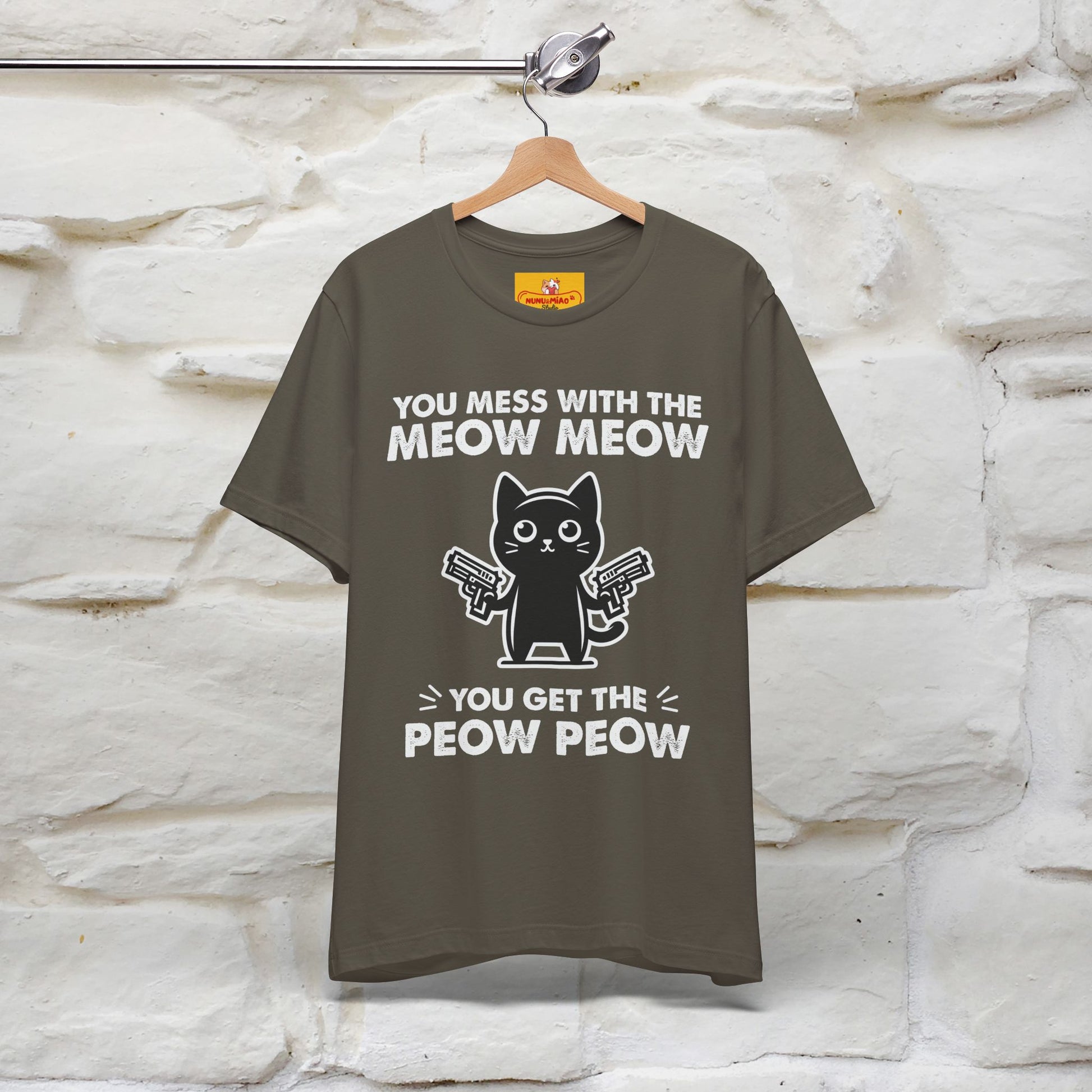 "You Mess With The Meow Meow, You Get The Peow Peow" Cat T-shirt |Nunu&Miao Studio - Nunu&Miao Studio