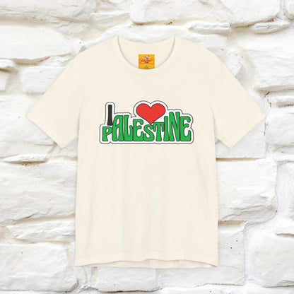 "I Love Palestine" Cat T-shirt | Front & Back Design |Nunu&Miao Studio - Nunu&Miao Studio