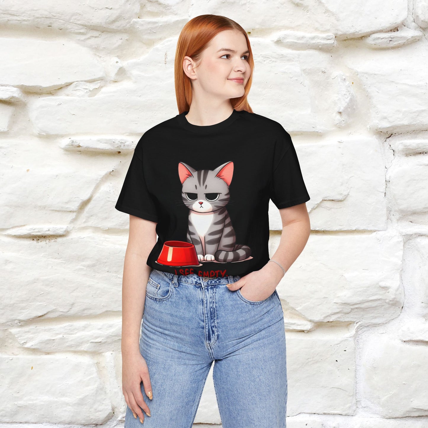"I See Empty. What Do You See"  | Cat T-Shirt | Nunu&Miao Studio - Nunu&Miao Studio