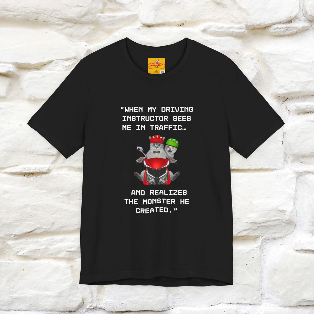 ““When my driving … ” | Funy Cat T-Shirt | Nunu&Miao Studio