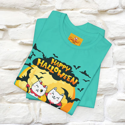 "Happy Halloween Cat Couple " Cat  T-shirt |Nunu&Miao Studio - Nunu&Miao Studio