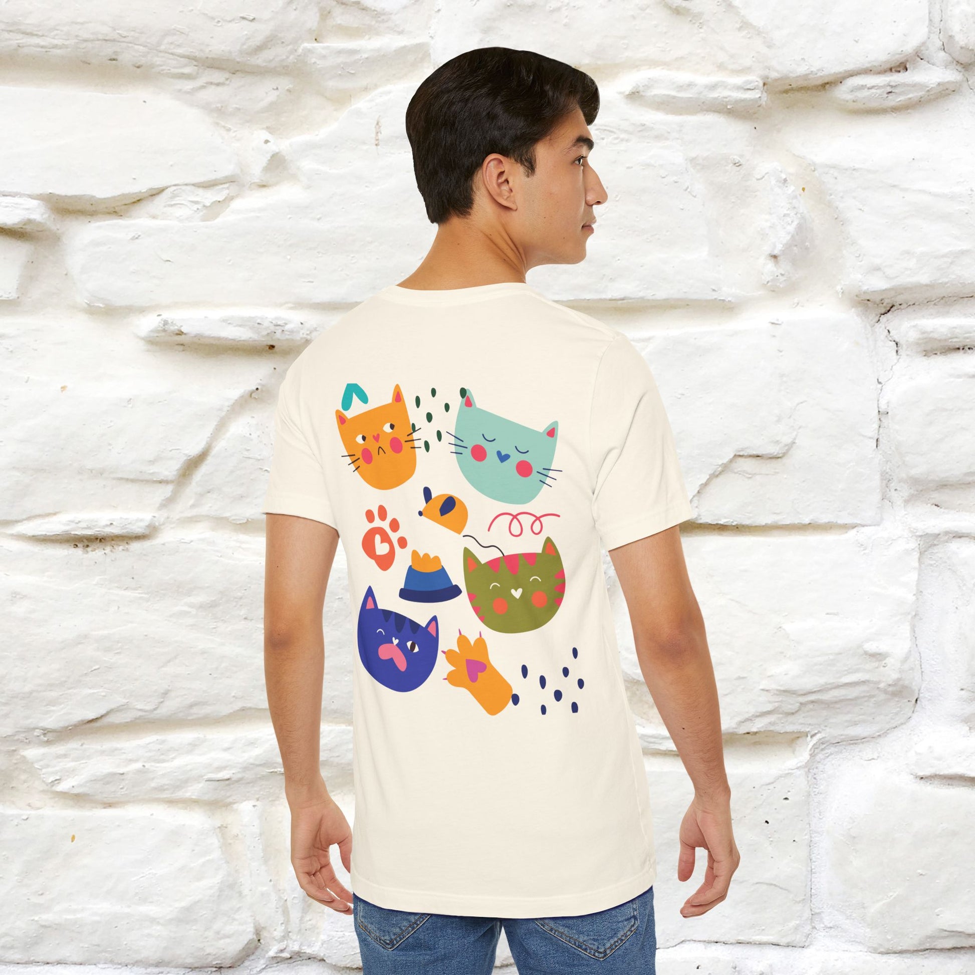 ''The Power Of Meow'' Cat T-Shirt Front and Back Design | Nunu&Miao Studio - Nunu&Miao Studio