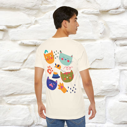 ''The Power Of Meow'' Cat T-Shirt Front and Back Design | Nunu&Miao Studio - Nunu&Miao Studio