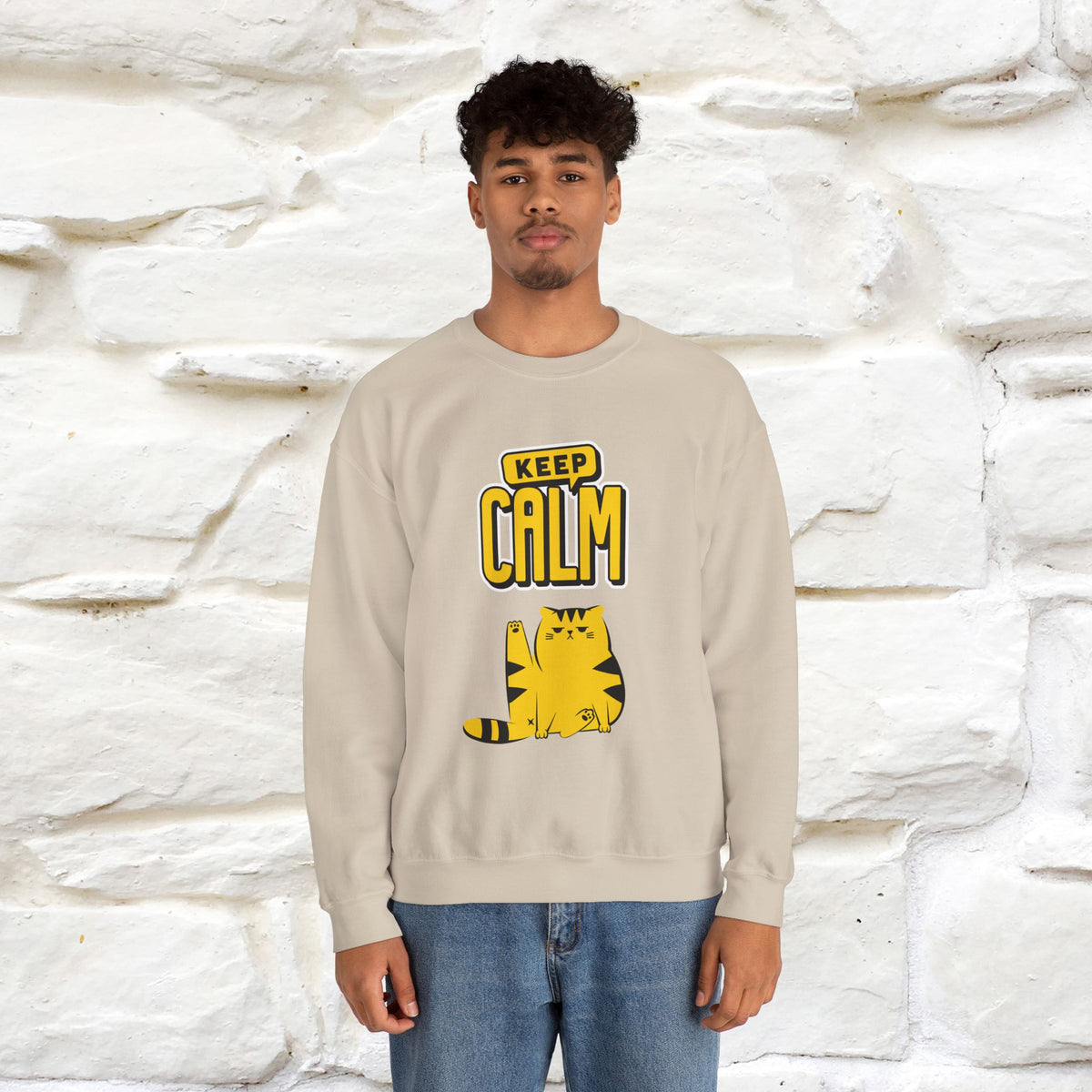 "Keep Calm'' |Cat Sweatshirt | Nunu&Miao Studio
