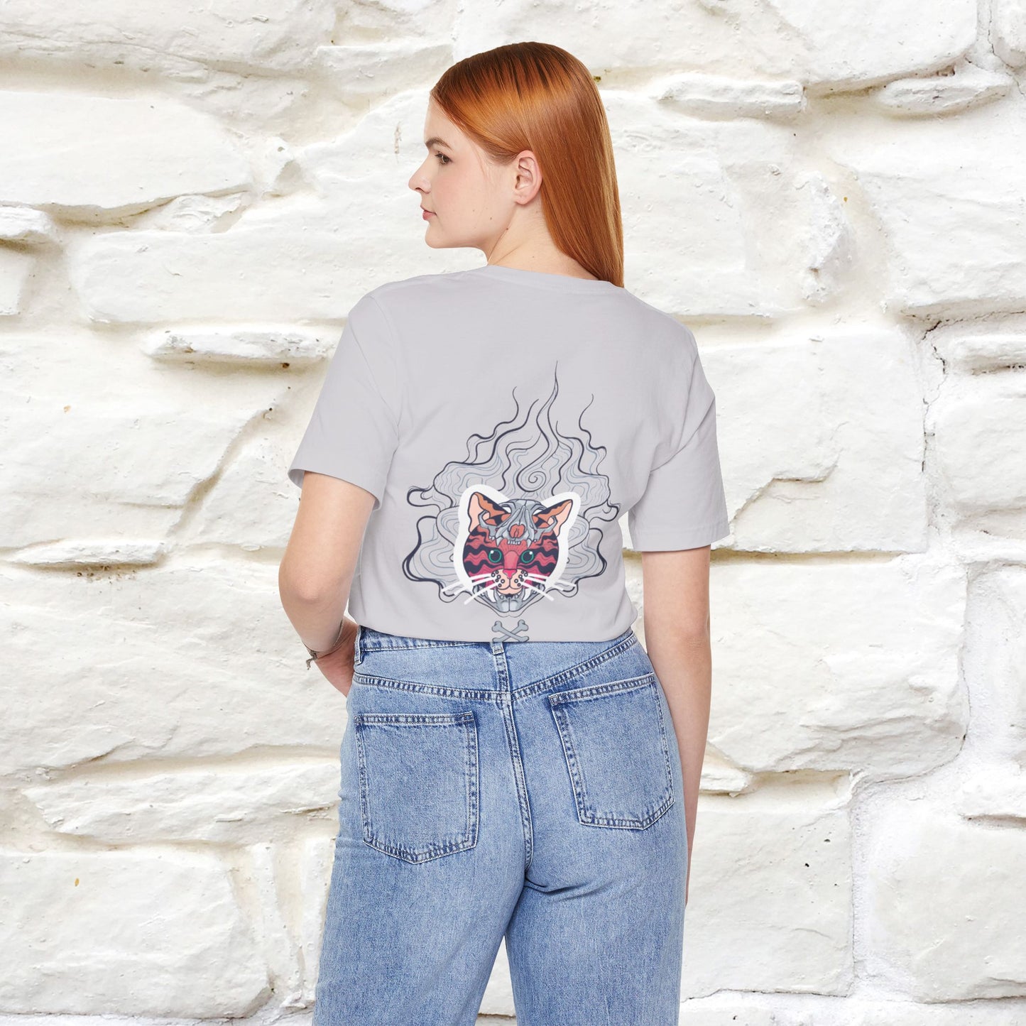 ''Air Fire Cat'' | Cat T-Shirt Front and Back Design | Nunu&Miao Studio - Nunu&Miao Studio