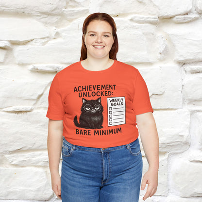 "Achievement Unlocked Bare Minimum." |Cat T-Shirt | Nunu&Miao Studio - Nunu&Miao Studio