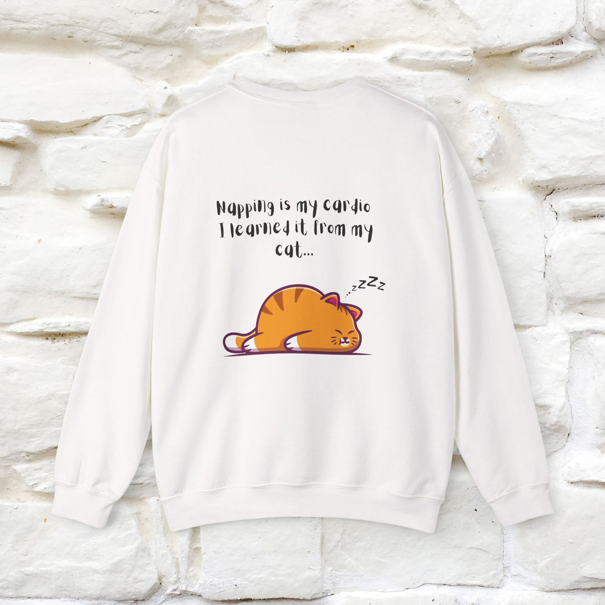 ''Napping Is My Cardio...'' | Cute Cat Sweatshirt | Nunu&Miao Studio