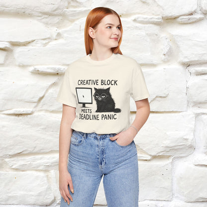 "Creative Block Meets Deadline..." |Cat T-Shirt | Nunu&Miao Studio - Nunu&Miao Studio