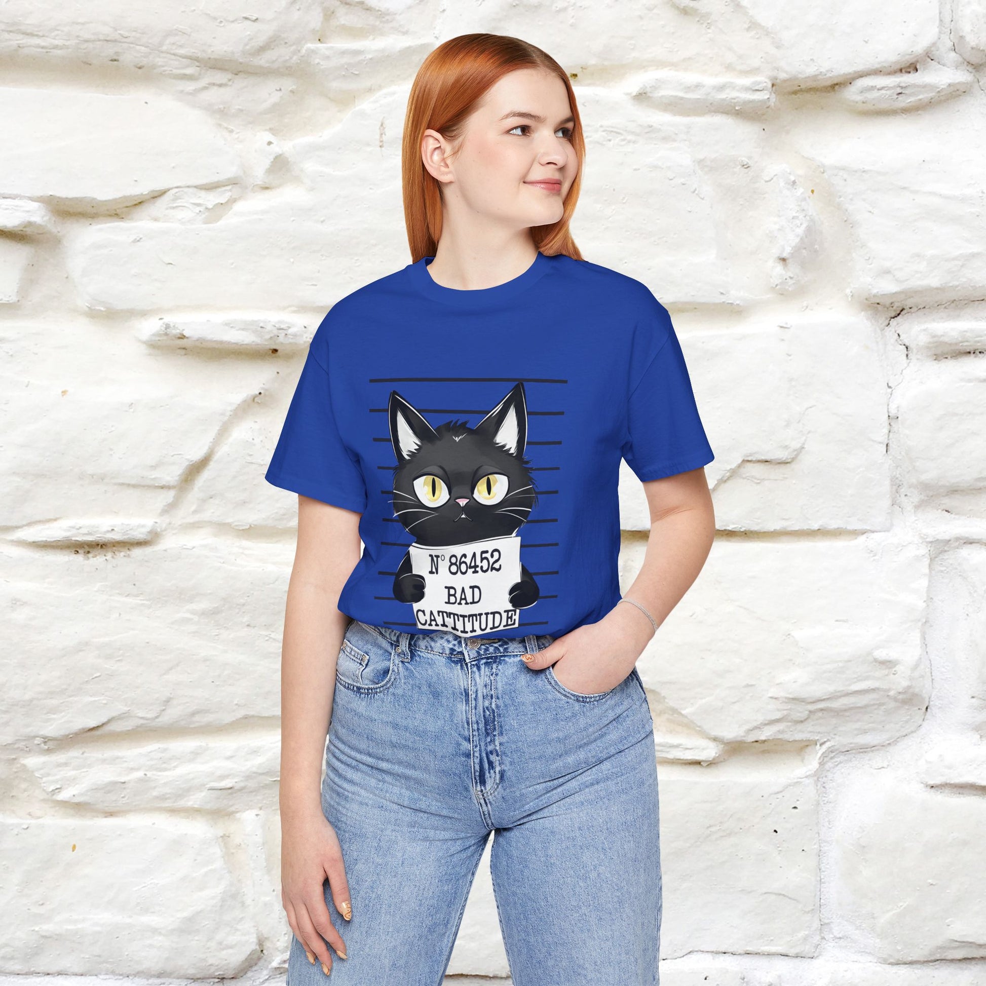 "Bad Cattitude" Cat T-Shirt | Nunu&Miao Studio - Nunu&Miao Studio