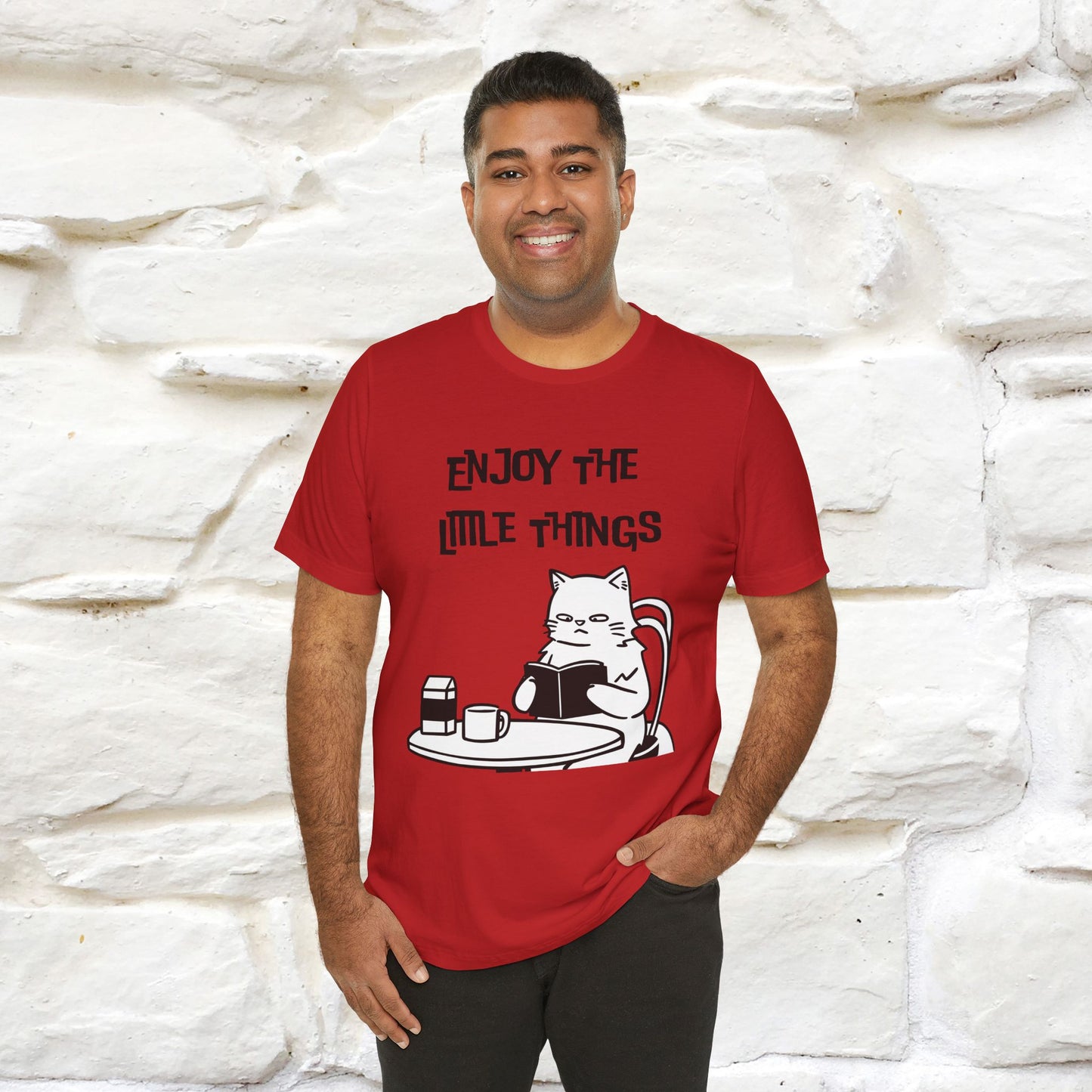 "Enjoy The Little Things." Cat T-Shirt | Nunu&Miao Studio