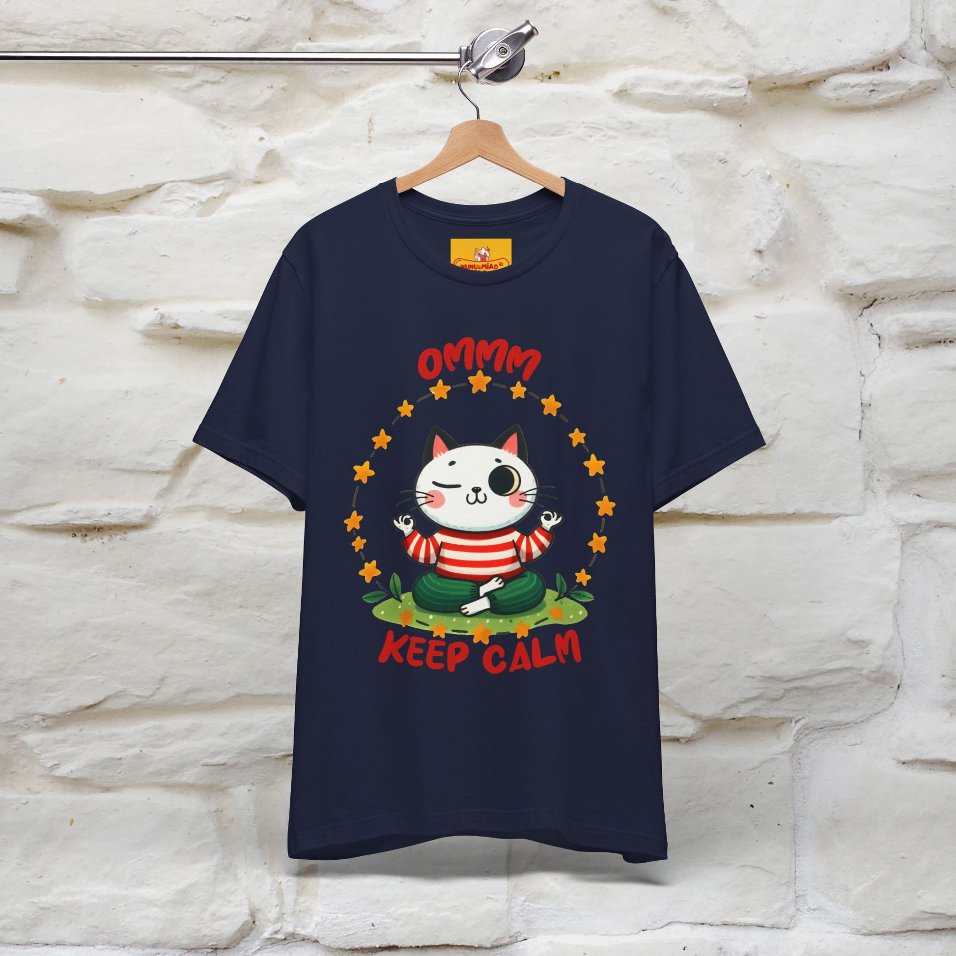 ''Ommm, Keep Calm'' Cat T-Shirt | Nunu&Miao Studio - Nunu&Miao Studio