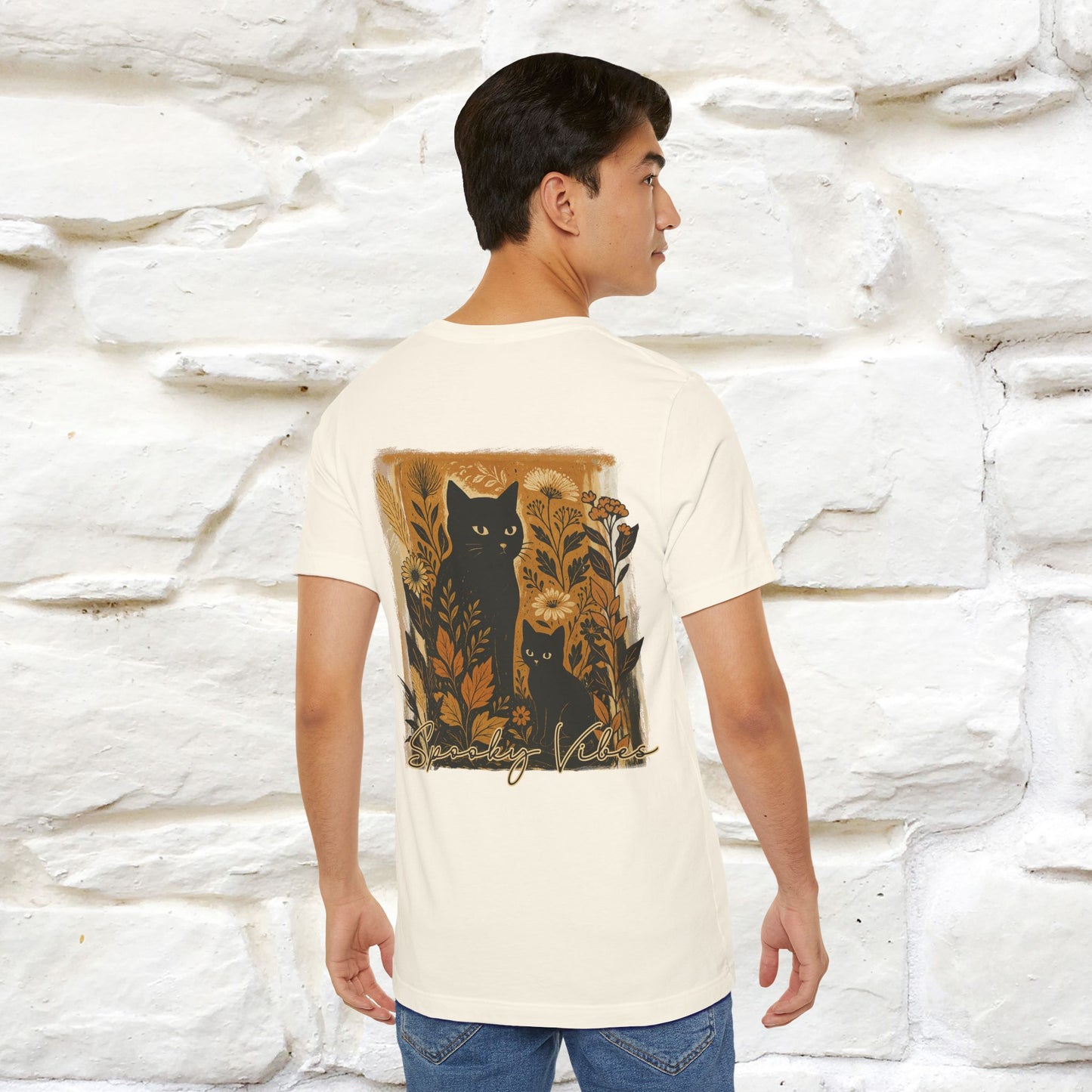 "Spooky Vibes" Cat T-shirt |Nunu&Miao Studio - Nunu&Miao Studio