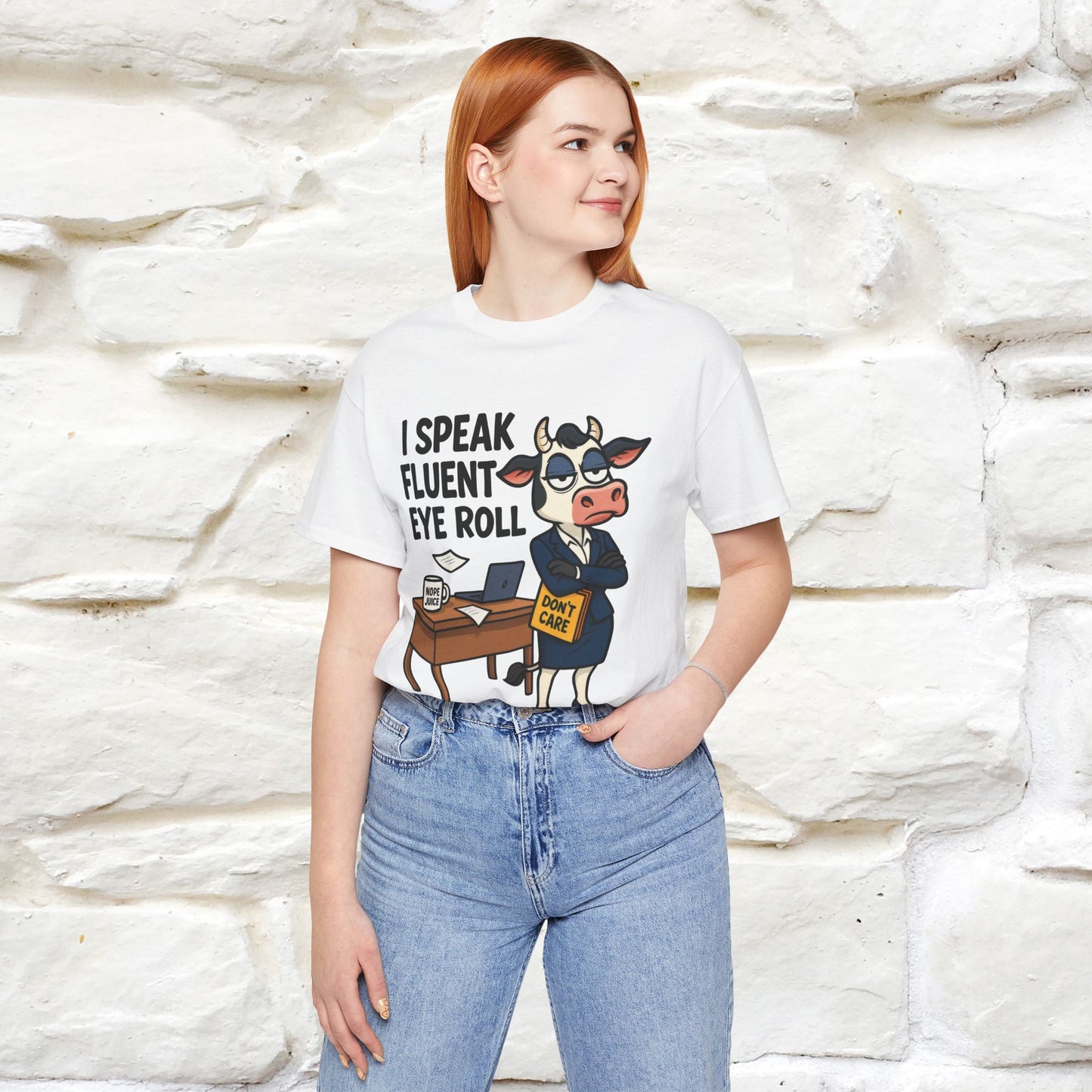 ''I Speak Fluent Eye Roll ''|  Sarcastic Cat T-Shirt | Nunu&Miao Studio