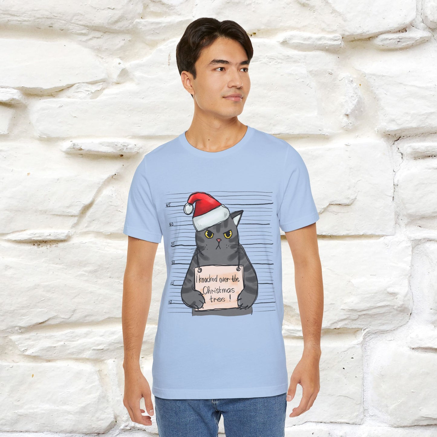 "I Knocked Over The Christmas Tree " |Funny Cat T-Shirt | Nunu&Miao Studio