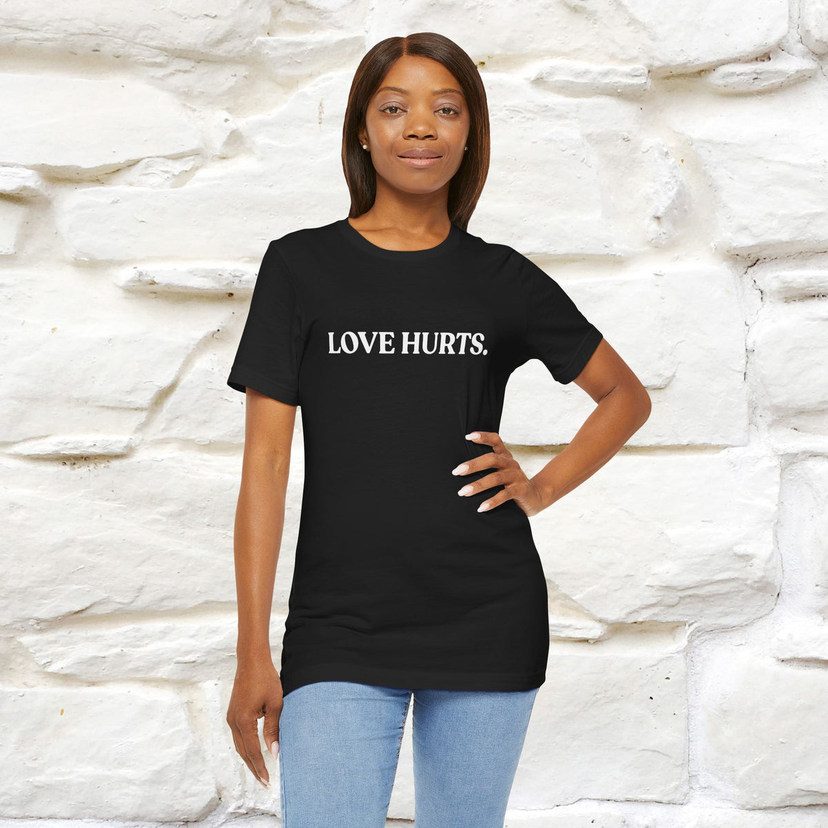 “Love Hurts"  Funny Cat T-Shirt | Front & Back Design | Nunu&Miao Studio