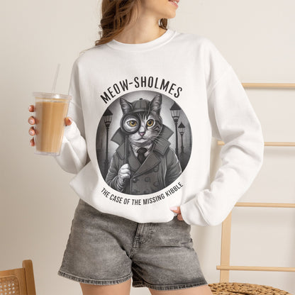 "Meow-sholmes'' |Cat Sweatshirt | Nunu&Miao Studio