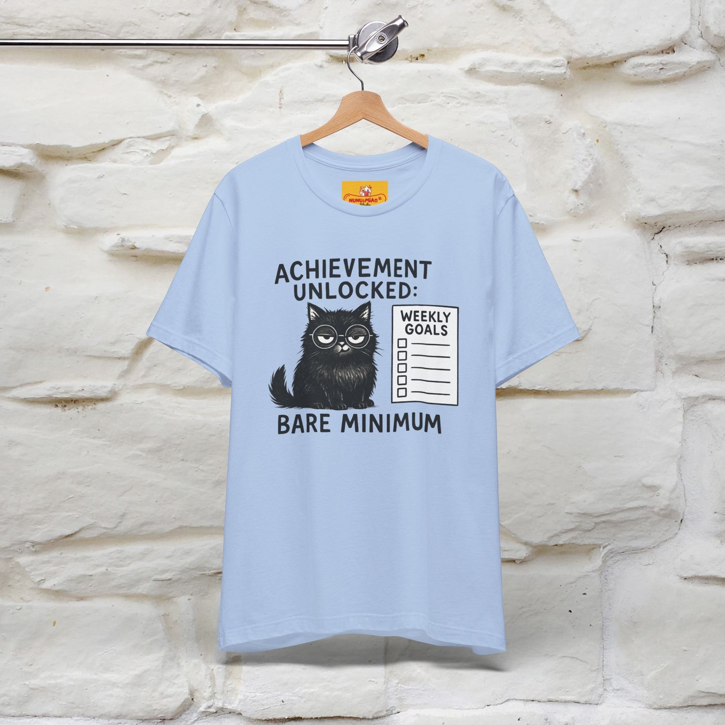 "Achievement Unlocked Bare Minimum." |Cat T-Shirt | Nunu&Miao Studio - Nunu&Miao Studio