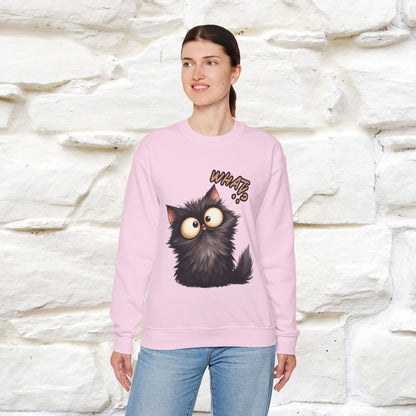 "What'' |Cat Sweatshirt | Nunu&Miao Studio