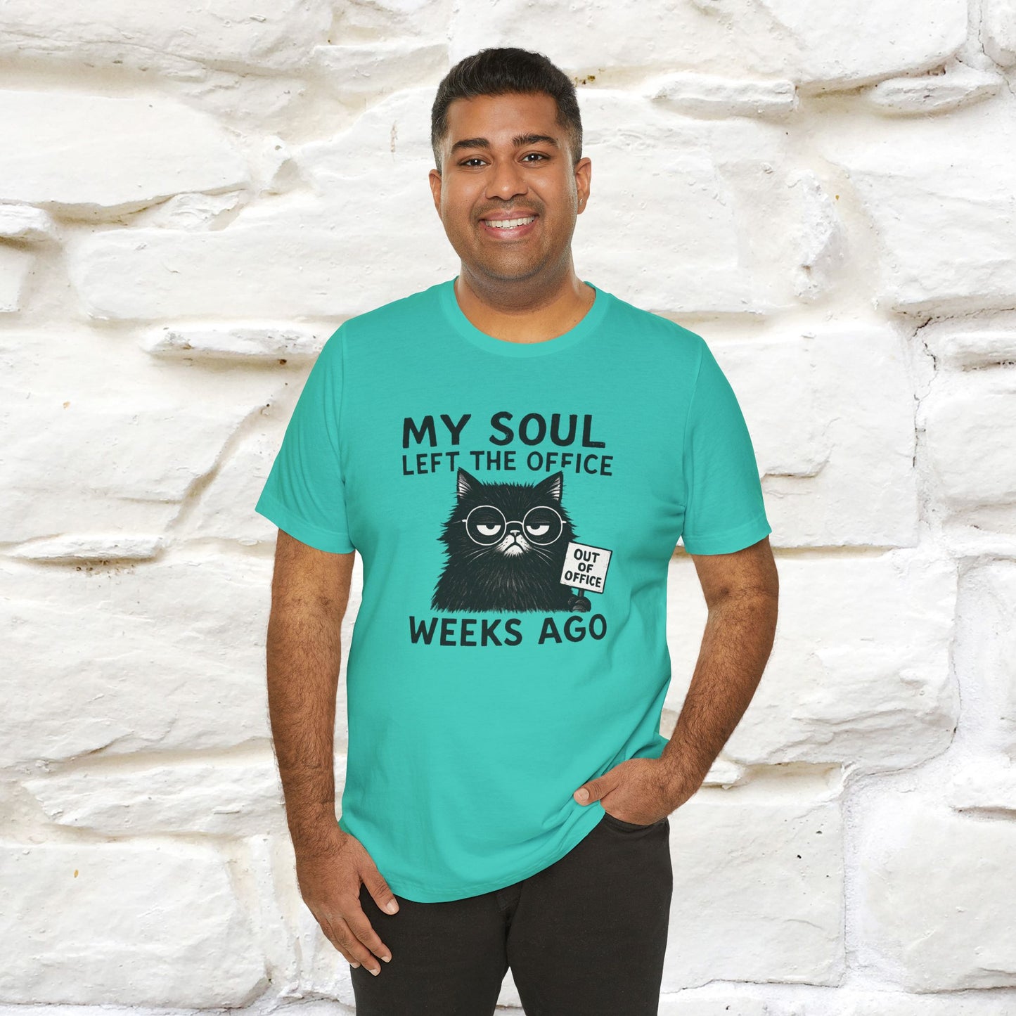 "My Soul Left The Office..." |Funny Cat T-Shirt | Nunu&Miao Studio - Nunu&Miao Studio