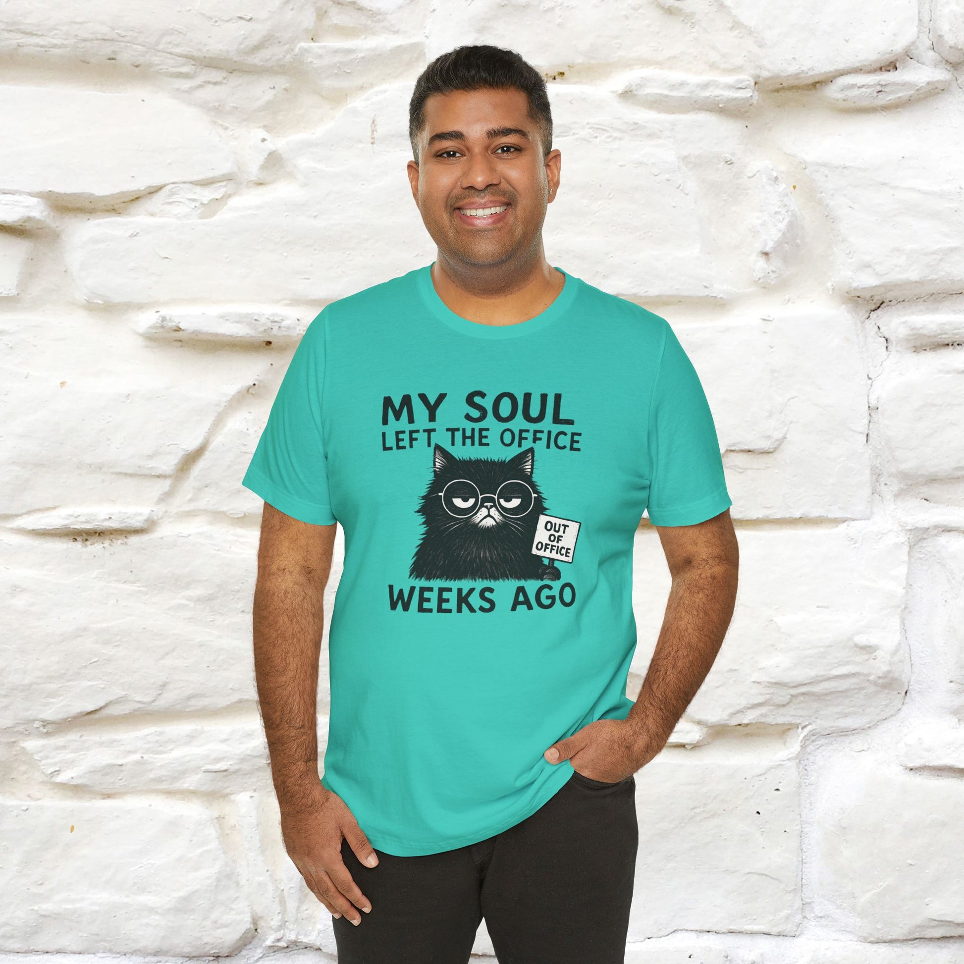 "My Soul Left The Office..." |Funny Cat T-Shirt | Nunu&Miao Studio - Nunu&Miao Studio