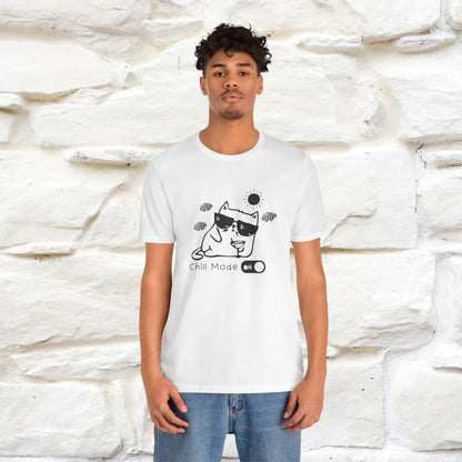 ''Chill Mode on'' Cat T-Shirt Front and Back Design | Nunu&Miao Studio
