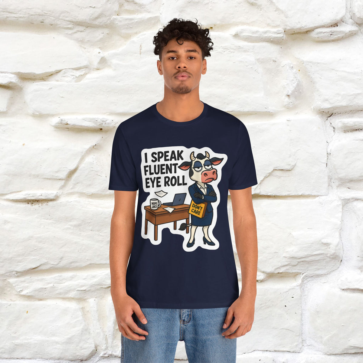 ''I Speak Fluent Eye Roll ''|  Sarcastic Cat T-Shirt | Nunu&Miao Studio