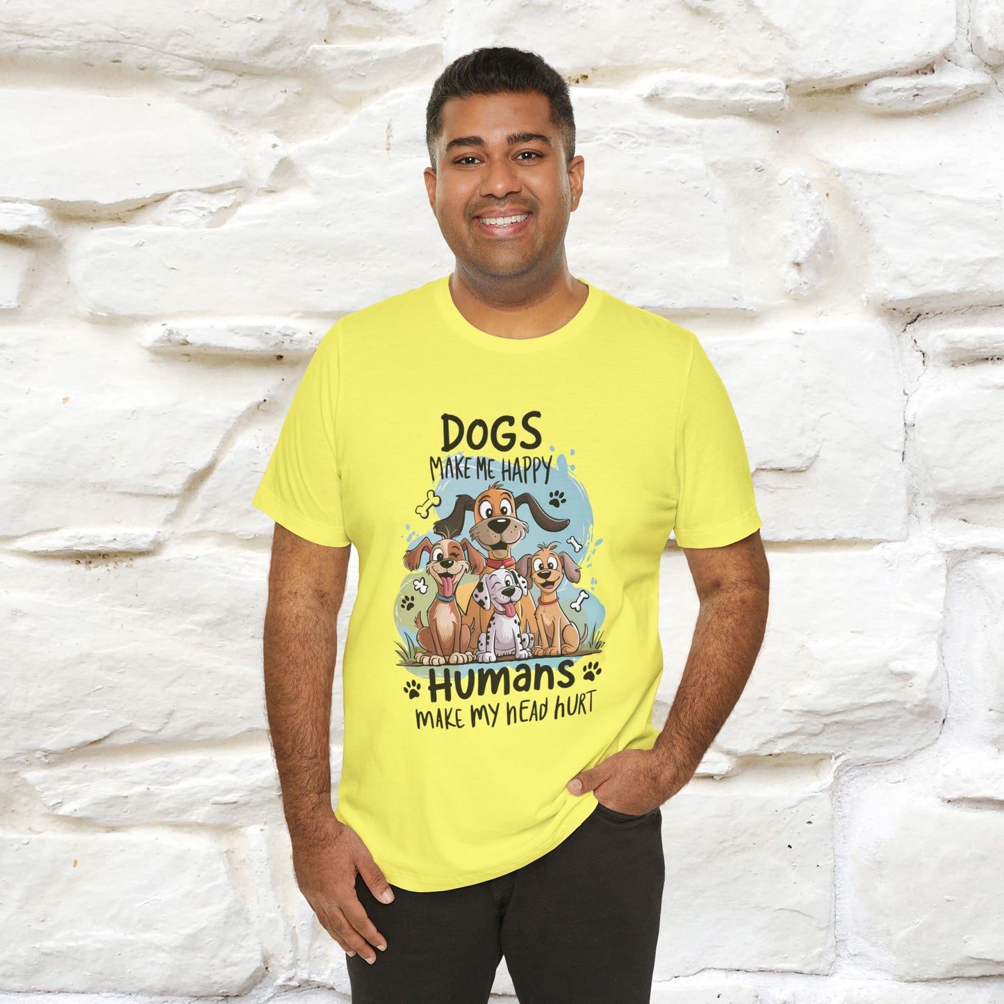 " Dogs Make Me Happy ..."  T-shirt |Nunu&Miao Studio - Nunu&Miao Studio