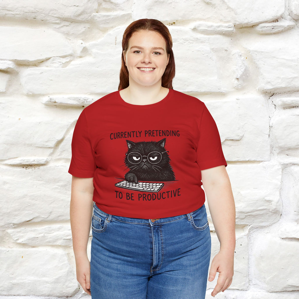 "Currently Pretending To Be Productive" |Cat T-Shirt | Nunu&Miao Studio
