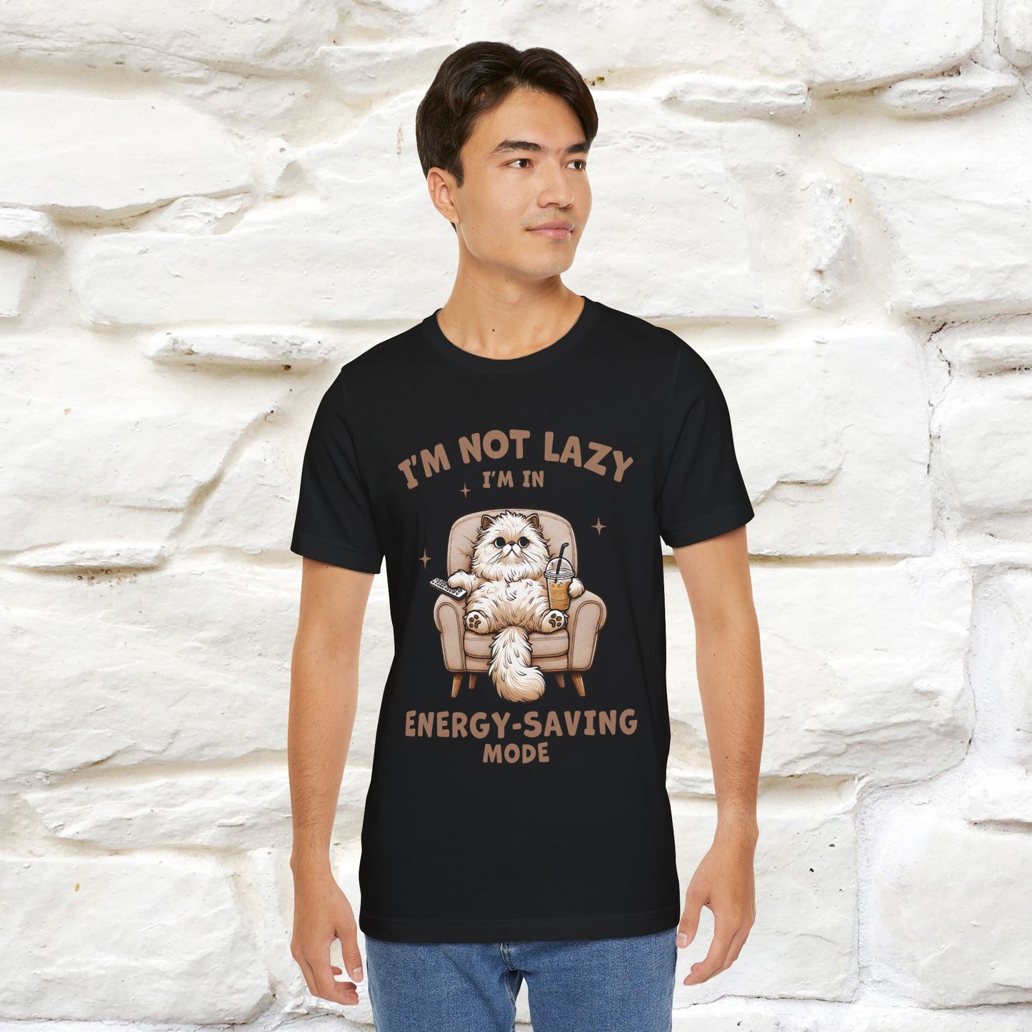 "I'm Not Lazy I'm In Energy-Saving Mode " Cat T-shirt |Nunu&Miao Studio - Nunu&Miao Studio