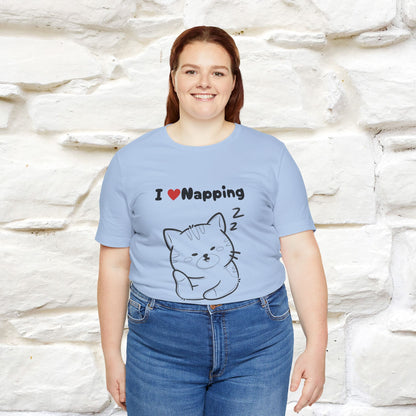 "I Love Napping" Cat T-Shirt | Nunu&Miao Studio - Nunu&Miao Studio