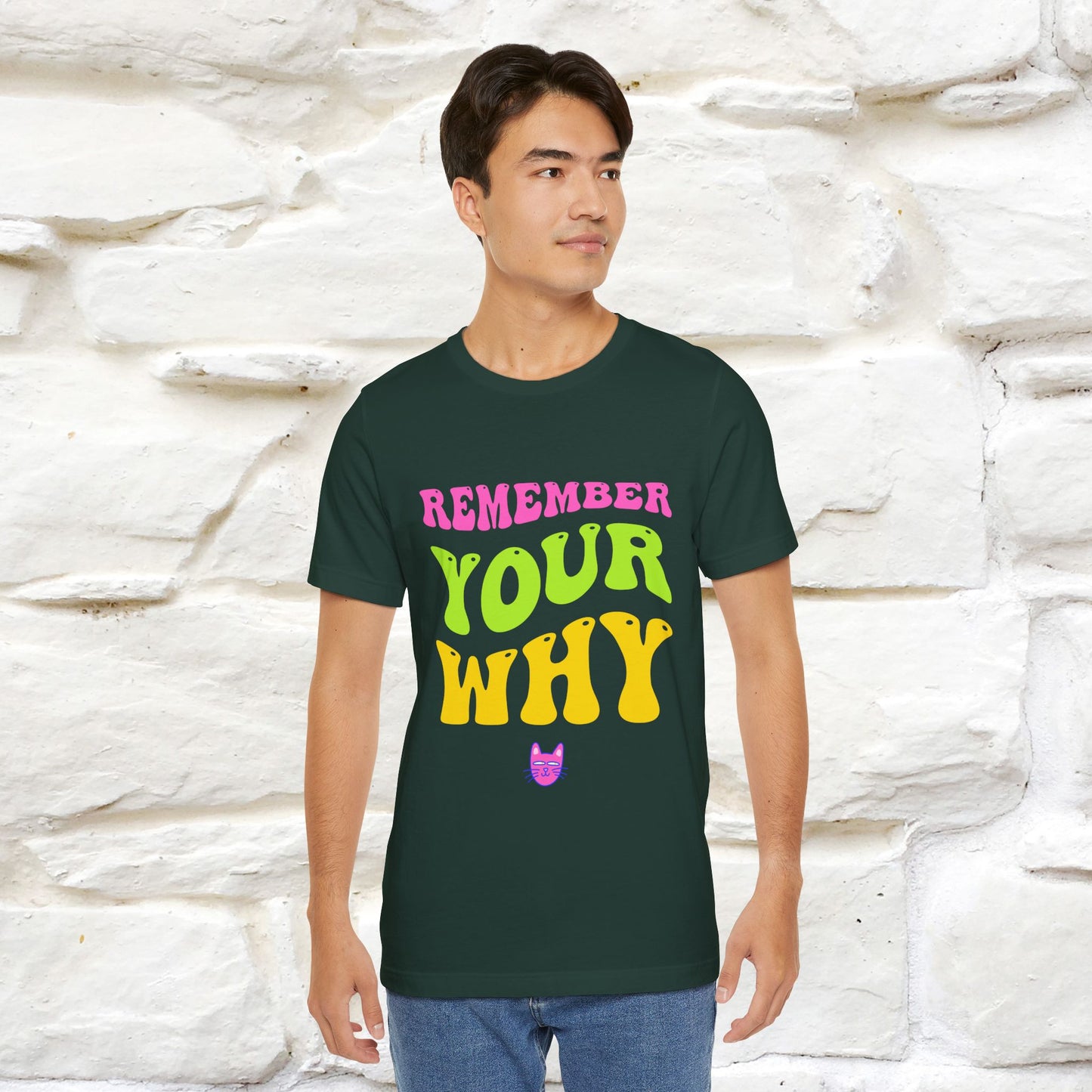 "Remember Your Why" |Cat T-Shirt | Nunu&Miao Studio - Nunu&Miao Studio