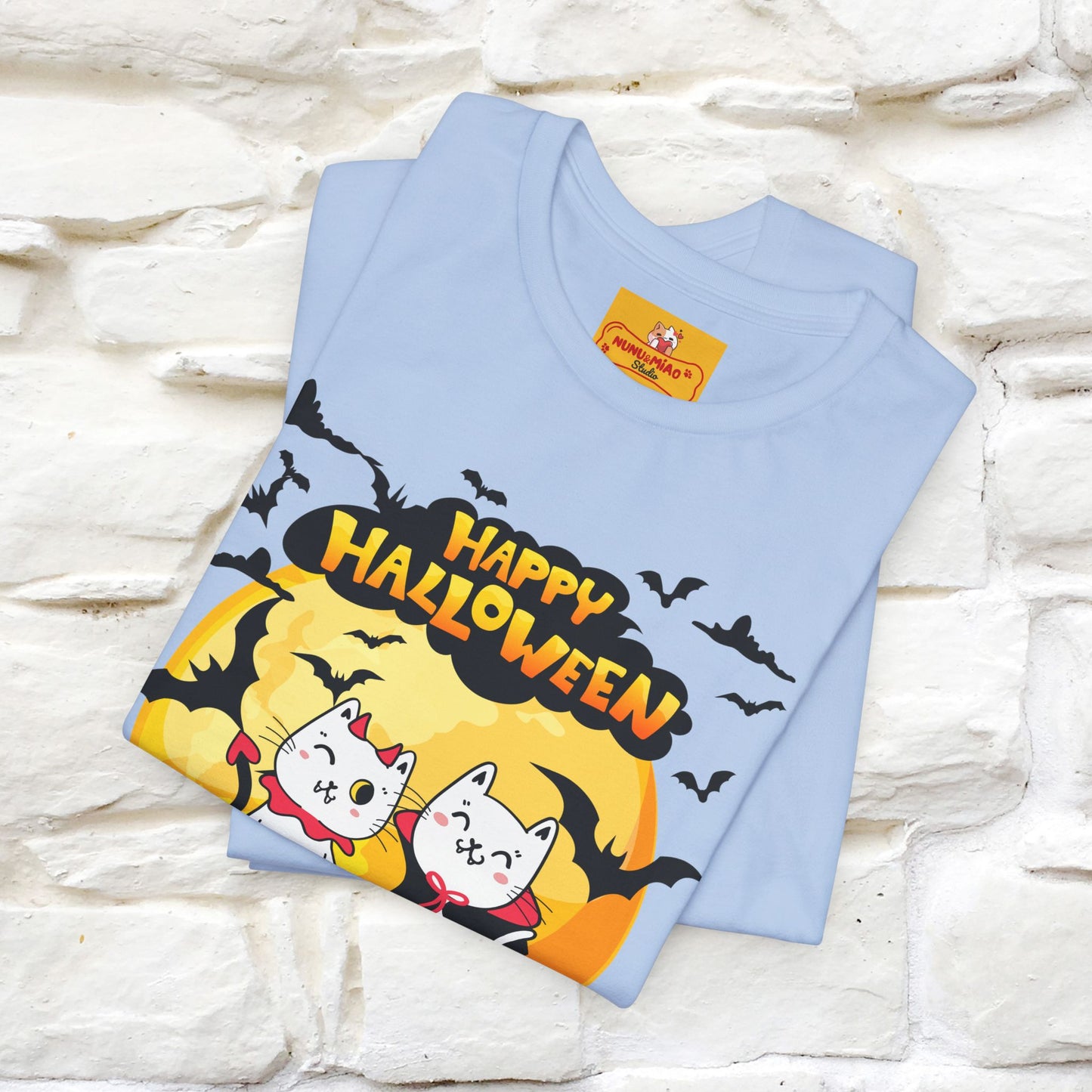 "Happy Halloween Cat Couple " Cat  T-shirt |Nunu&Miao Studio - Nunu&Miao Studio