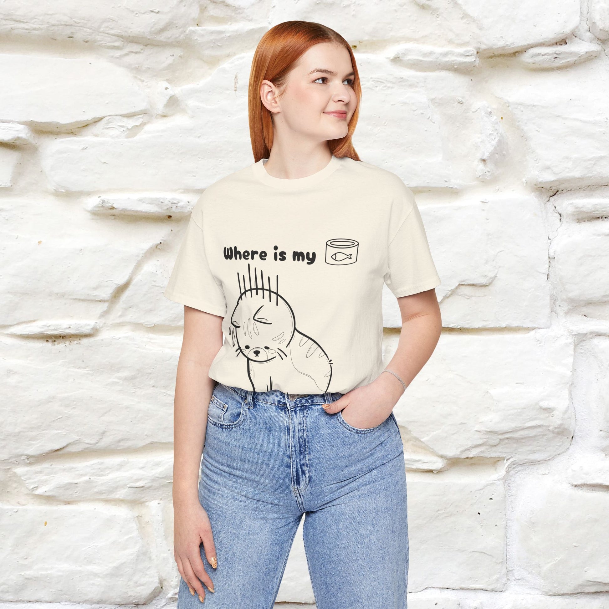 "Where Is My Tuna?" Cat T-Shirt | Nunu&Miao Studio - Nunu&Miao Studio