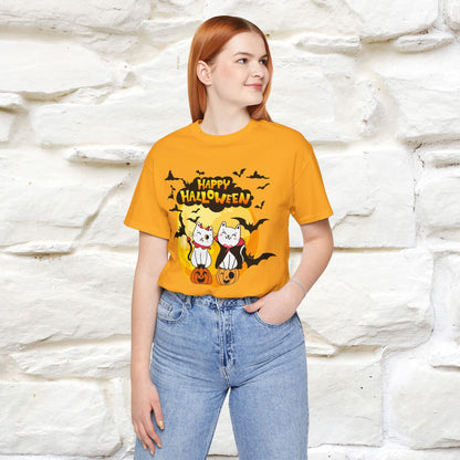 "Happy Halloween Cat Couple " Cat  T-shirt |Nunu&Miao Studio - Nunu&Miao Studio